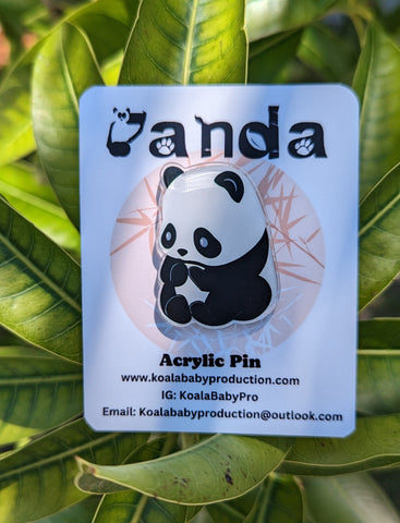 Panda Acrylic Pin