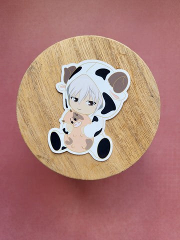 Cow Guy Kawaii Sticker