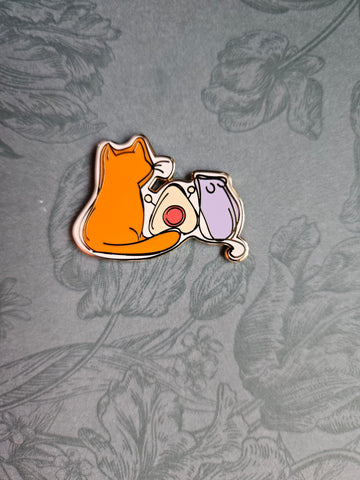 Cat and Rat pin