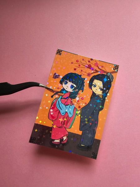 Apothecary Diaries / Shoujo / Maomao & Jinshi / Laptop Sticker/ WATER RESISTANT/Holographic Finish