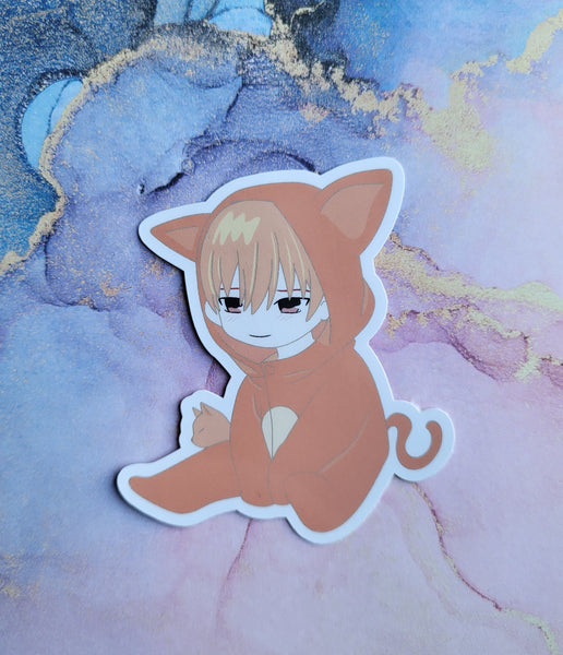 Cat Guy Kawaii Sticker