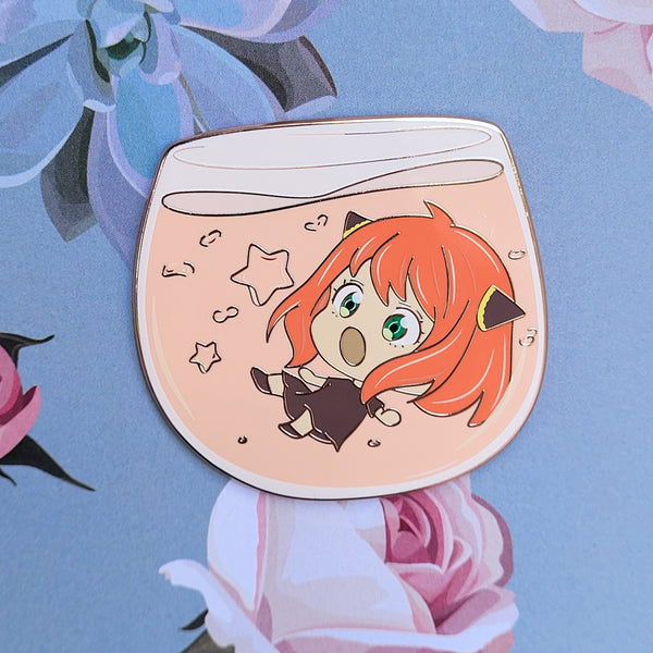 Anime Girl in Glass Cup